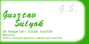 gusztav sulyok business card